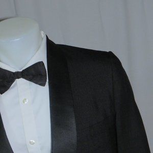 Rogers Peet Vintage Matka Silk Black Shawl Collar One Button Tuxedo 38S
